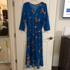 Laurie Felt 3/4 Sleeve Floral Dress